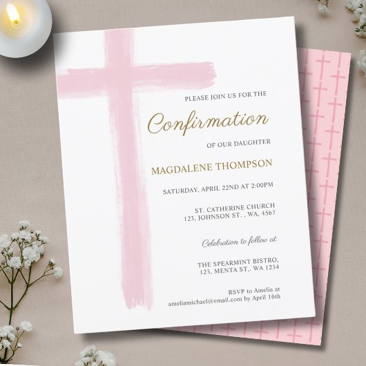 Einfache Budgetbestätigung Pink Cross Mädchen
