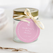 Einfache Bugpinke Mädchen Babydusche Geschenkanhänger