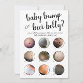 Einfache Bump- oder Bierbauch | Black Script Game Einladung (Vorderseite)