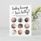 Einfache Bump- oder Bierbauch | Black Script Game Einladung (Stehend Vorderseite)