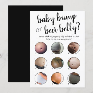 Einfache Bump- oder Bierbauch   Black Script Game  Einladung
