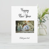 einfache bunt minimale glücklich neues Jahr hinzuf (Stehend Vorderseite)