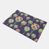 Einfache bunte Heißluft steigt | Fußmatte im (Schrägansicht)