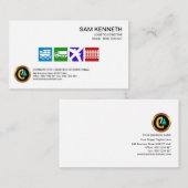 Einfache bunte helle logistische Service-Ikone Visitenkarte (Vorne/Hinten)