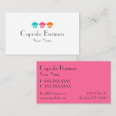 Einfache bunte Kuchenbäckerei-Visitenkarten Visitenkarte (Vorne/Hinten)
