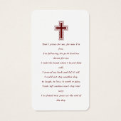 Einfache Burgund Foto Beileid Beerdigung Gebetskar (Rückseite)