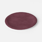 Einfache Burgund Wein Farbe bearbeitbare Wasserfar Pappteller (Schrägansicht)