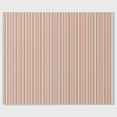 Einfache Burnt Orange Thin Striping Geschenkpapier (Flach)