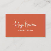 EINFACHE BURNT-ORANGE-UNTERSCHRIFT NAME BERUFLICH VISITENKARTE (Vorderseite)