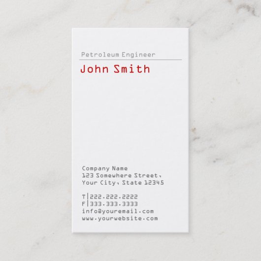 Einfache Business Card des Schlichten Petroleum En Visitenkarte (Vorderseite)
