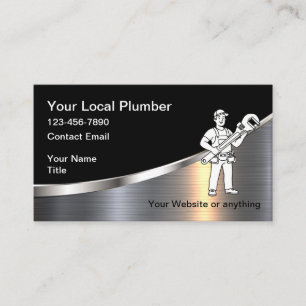 Einfache Business Cards für Klempner-Service Visitenkarte
