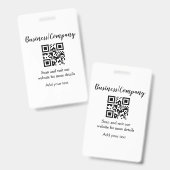 Einfache Business Company zusammengestellt Code QR Ausweis (Front & Back)