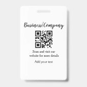 Einfache Business Company zusammengestellt Code QR Ausweis (Back)