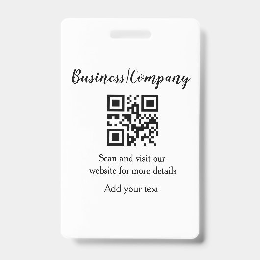 Einfache Business Company zusammengestellt Code QR Ausweis (Front)