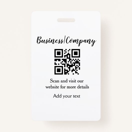Einfache Business Company zusammengestellt Code QR Ausweis (Vorderseite)