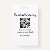 Einfache Business Company zusammengestellt Code QR Ausweis (Rückseite)