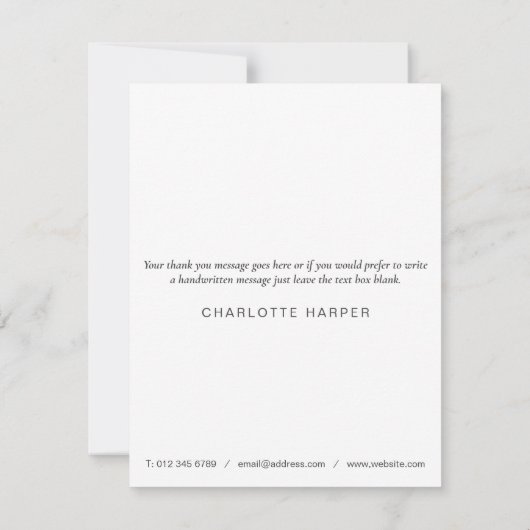 Einfache Business Eukalyptus Floral Vielen Dank Ka Dankeskarte (Rückseite)