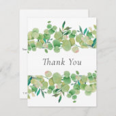 Einfache Business Eukalyptus Floral Vielen Dank Ka Dankeskarte (Vorne/Hinten)