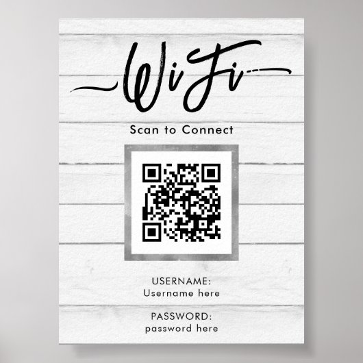 Einfache Business Guest Wifi Poster (Vorne)