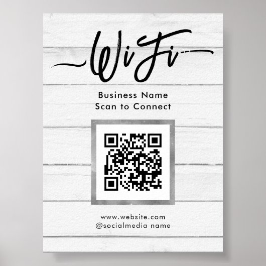 Einfache Business Guest Wifi Poster (Vorne)