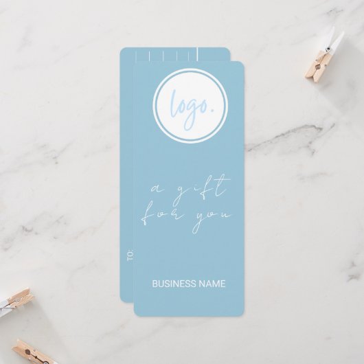 EINFACHE BUSINESS LOGO COMPANY GIFT CERTIFICATE (Vorderseite/Rückseite Beispiel)