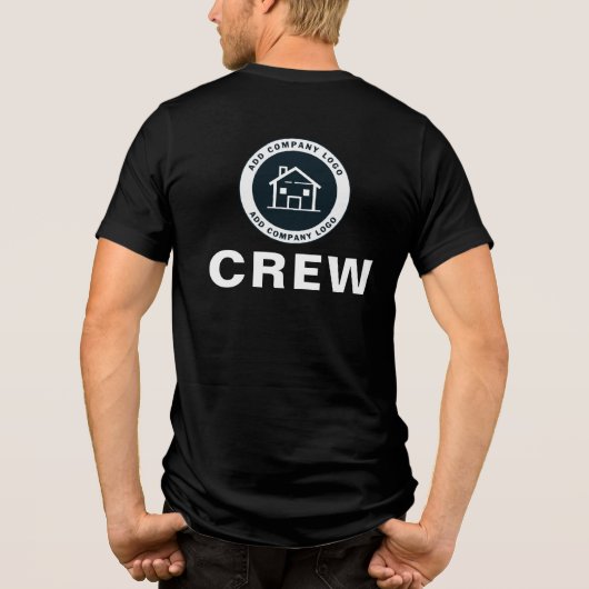 Einfache Business-Logo Real Anwesen Agent Mitarbei Tri-Blend Shirt (Rückseite)