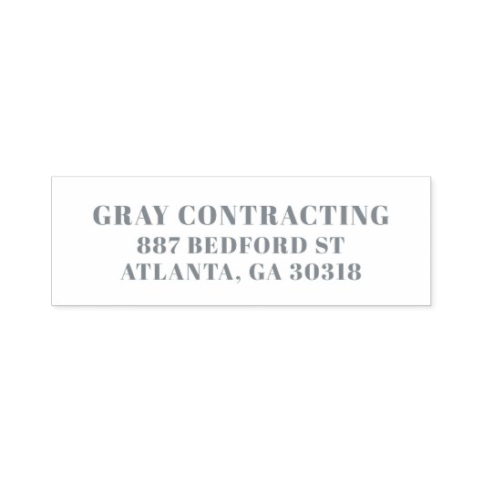 Einfache Business Moderne Grau-Rücksendeadresse Permastempel (Design)