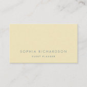 Einfache Buttergelb Visitenkarte (Vorderseite)