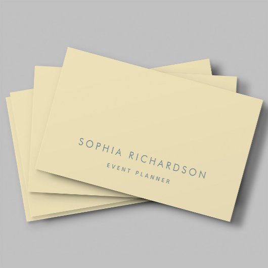Einfache Buttergelb Visitenkarte