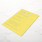 Einfache Buttergelbe Einladung (Gedreht)