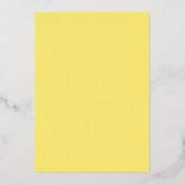 Einfache Buttergelbe Einladung (Rückseite)