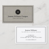 Einfache Button-Logokombination - Seamstress, Schn Visitenkarte (Vorne/Hinten)