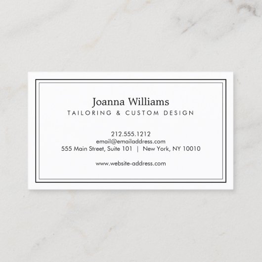 Einfache Button-Logokombination - Stress, Schneide Visitenkarte (Rückseite)