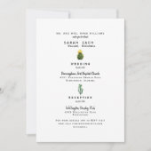 Einfache Cactus Two Venue Website Eltern Hochzeite Einladung (Vorderseite)