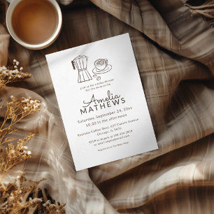 Einfache Café-Themen-Baby-Shower-Einladung Einladung