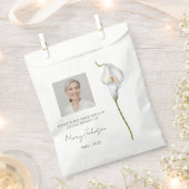 Einfache Calla-Lilien-Foto-Trauer-Samen Geschenktütchen (Ausgeschnitten)