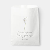 Einfache Calla-Lilien-Samenpackung Beerdigung  Geschenktütchen (Vorderseite)