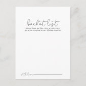 Einfache Calligrafie-Eimerkarte Postkarte (Vorderseite)