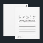 Einfache Calligrafie-Karten Postkarte<br><div class="desc">Diese einfachen Kalligrafiekarten sind die perfekte Lösung für einen einfachen Hochzeitsempfang oder ein einfaches Brautparty. Das einfache und elegante Design zeichnet sich durch klassische und extravagante Schriftzeichen in Schwarz und Weiß aus. Ändern Sie den Wortlaut in Anzug jedes Lebensereignisses. Das Schild der Schaufelliste wird separat verkauft.</div>