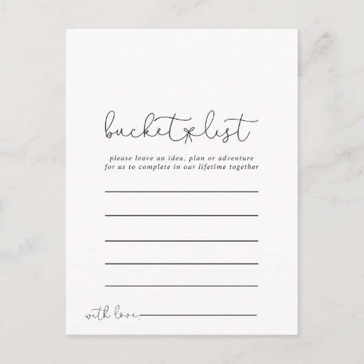 Einfache Calligrafie-Karten Postkarte (Vorderseite)