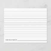 Einfache Calligrafy Brautparty Rezept Card (Rückseite)