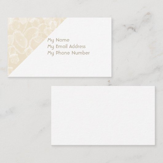 Einfache Calling Card Telefonnummerkarte (Vorne/Hinten)