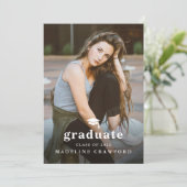 Einfache Cap mit Abschluss vom Typ 2 Foto Einladung (Stehend Vorderseite)