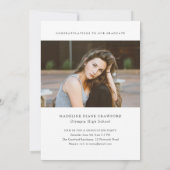 Einfache Cap mit Abschluss vom Typ 2 Foto Einladung (Rückseite)