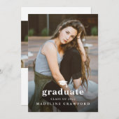 Einfache Cap mit Abschluss vom Typ 2 Foto Einladung (Vorne/Hinten)