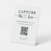 Einfache Capture the Love Hochzeit Sockelschild (Vorderseite)