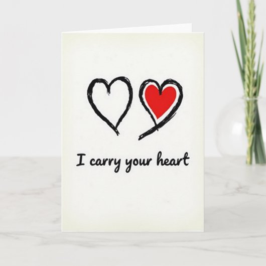 Einfache Carry Your Heart Karte (Vorderseite)