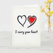 Einfache Carry Your Heart Karte (Gelbe Blume)