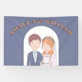 Einfache, Cartoon-Ike-Ehevorstellung Banner