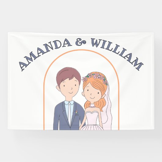 Einfache, Cartoon-Ike-Ehevorstellung Banner (Horizontal)